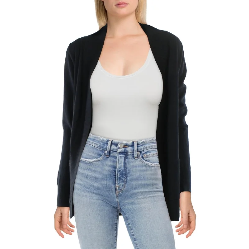 Comfortable Chic Anne Klein Womens Open Front Long Cardigan Sweater