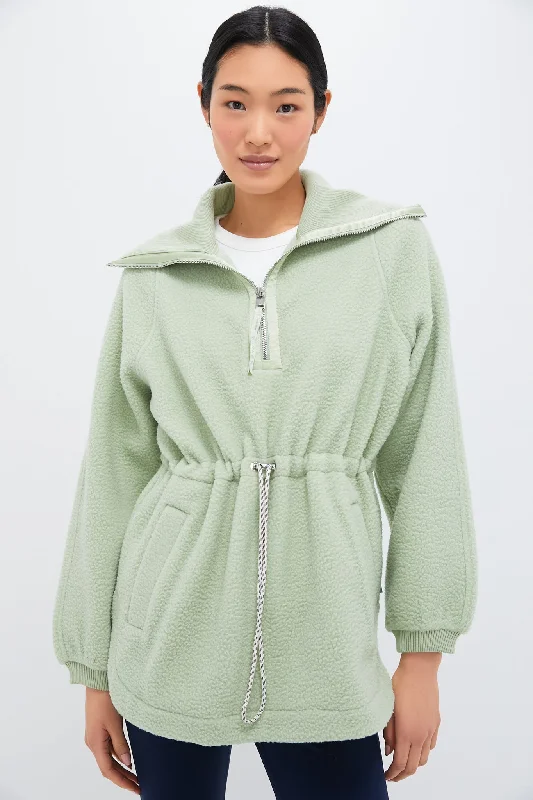 Elegant And Charming Snow Sage Parnel Half Zip Fleece