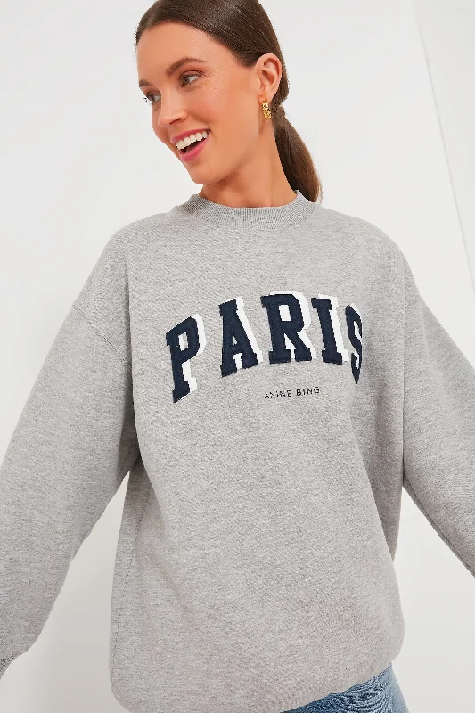 Luxury Fashion Grey Melange Paris Tyler Sweatshirt