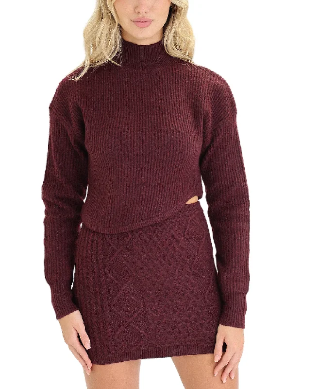 Elegant Tailoring Asymmetrical Crop Sweater