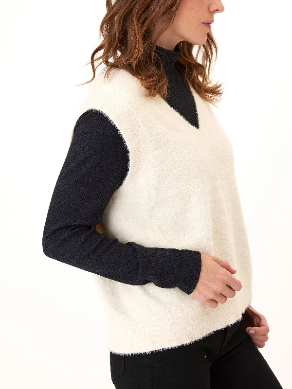 Fashion Elements Amelia Fuzzy Sweater Vest