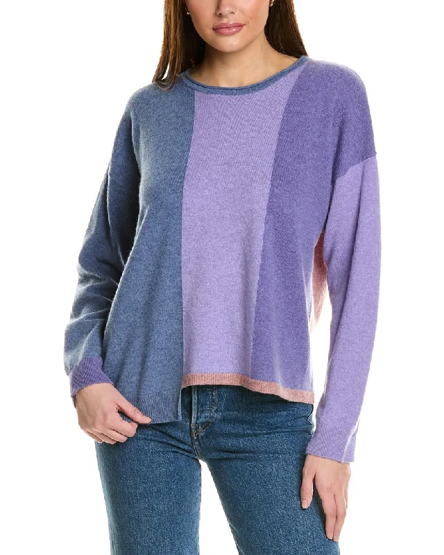 Everyday Style Collaboration Vertical Colorblocked Cashmere Sweater
