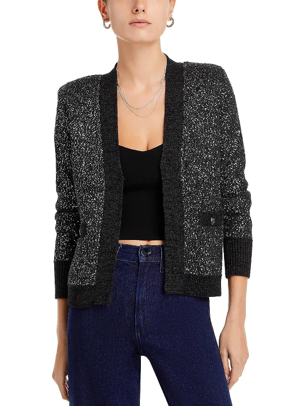 Customized Version Womens Seqi Metallic Cardigan Sweater
