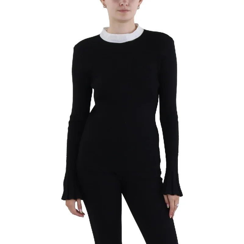 Classic Series Nancy Yang Womens Metallic Funnel Neck Pullover Sweater