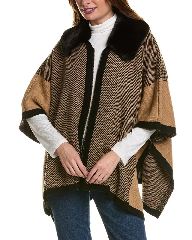 Bright Colors Anne Klein Zip Front Poncho