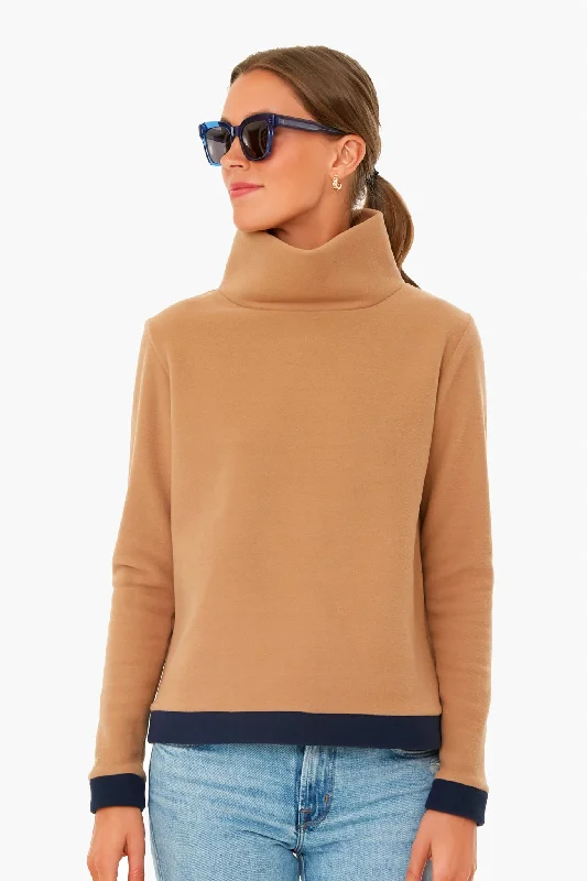 Hooded design Camel and Navy Colorblock Park Slope