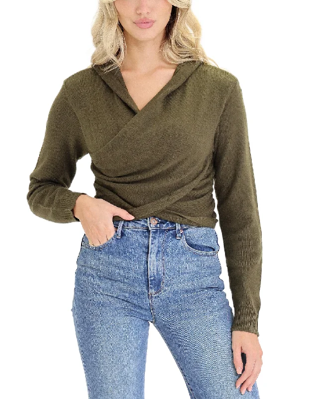Eye-catching Personality Ruched Sweater w/ Hood