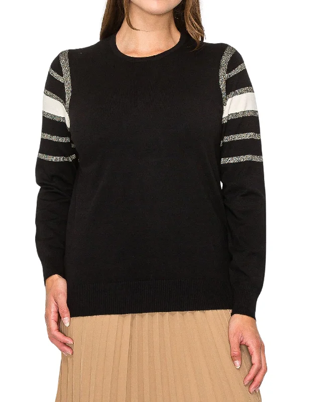 Summer Selection Sweater w/ Shimmer Stripes