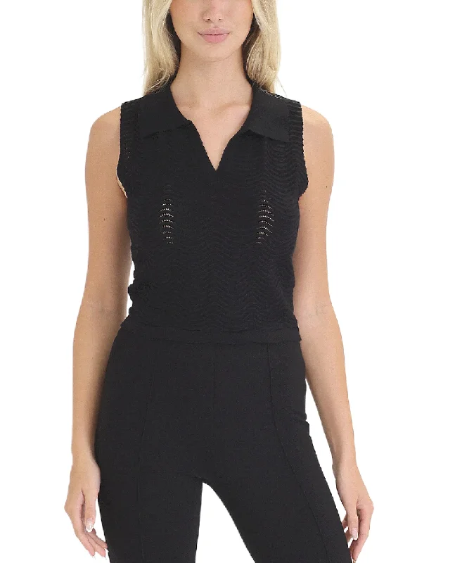Fashionable And Versatile Wave Knit Top