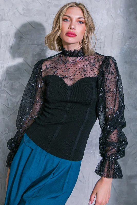 Trendy Looks SWEETEST SENSE POLKA DOT TOP