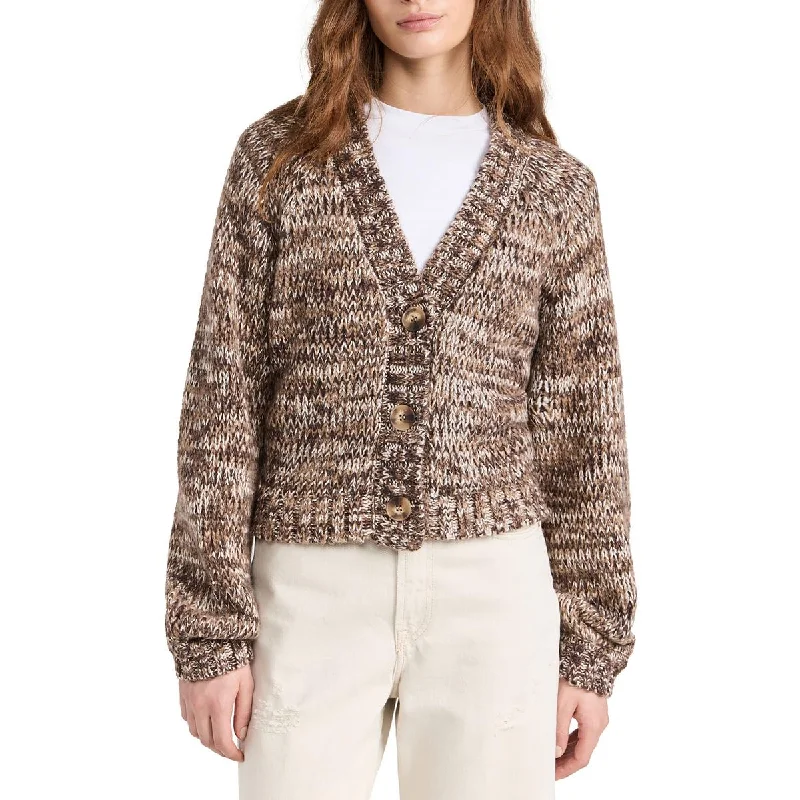 Fresh And Natural Z Supply Womens V-Neck Ribbed Trim Cardigan Sweater