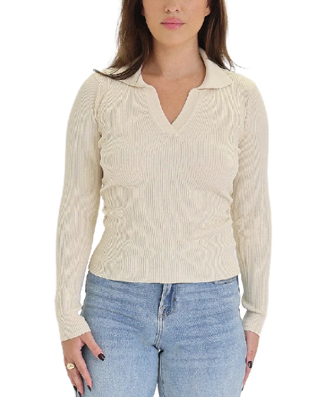 Simple And Comfortable Ribbed Top w/ Cinche Waist
