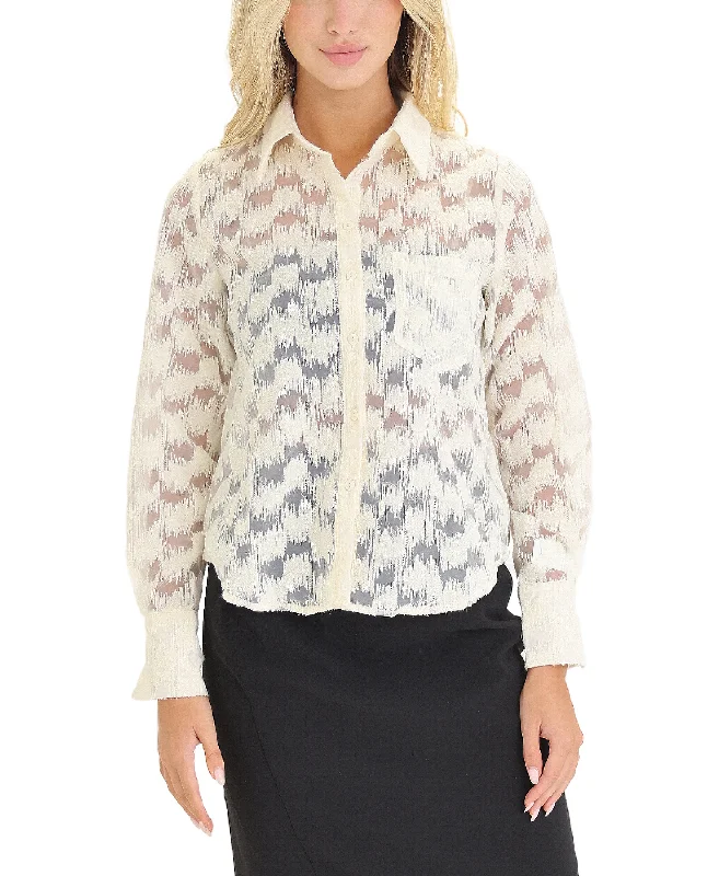 Modern Comfort Wear Burnout Blouse