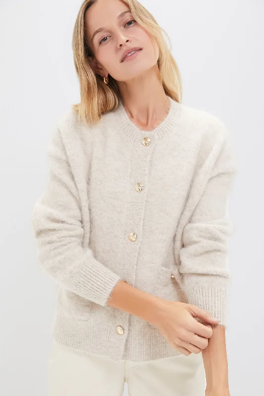 Sporty Comfort Light Oat Bobbie Cardigan