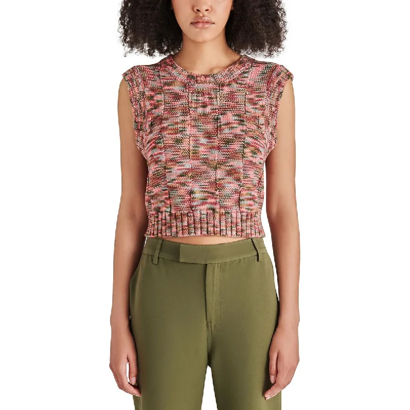 Embroidery Design Steve Madden Womens Ribbed Top Sweater Vest