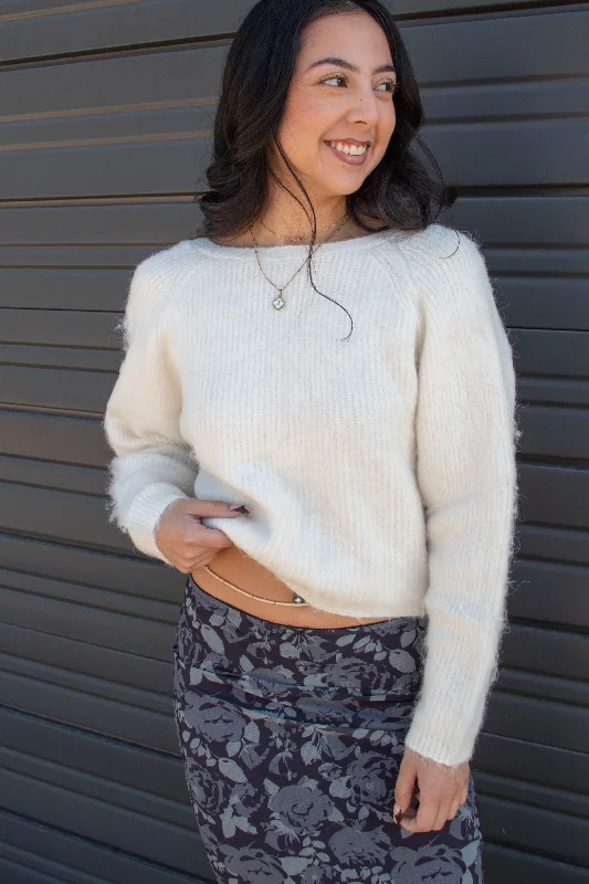Cozy Essentials Wear Twist Back Knit Sweater by For Good