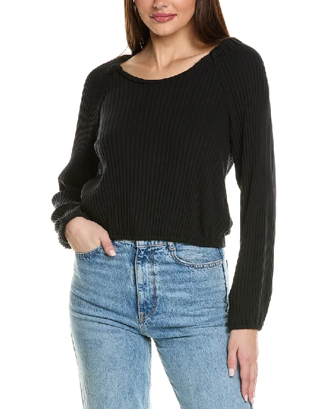 Comfortable Sweaters Project Social T Grace Bubble Hem Sweater Rib Long