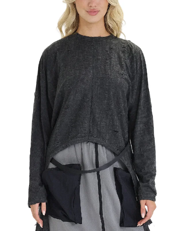 Boutique Recommendation Asymmetrical Top w/ Taping Detail
