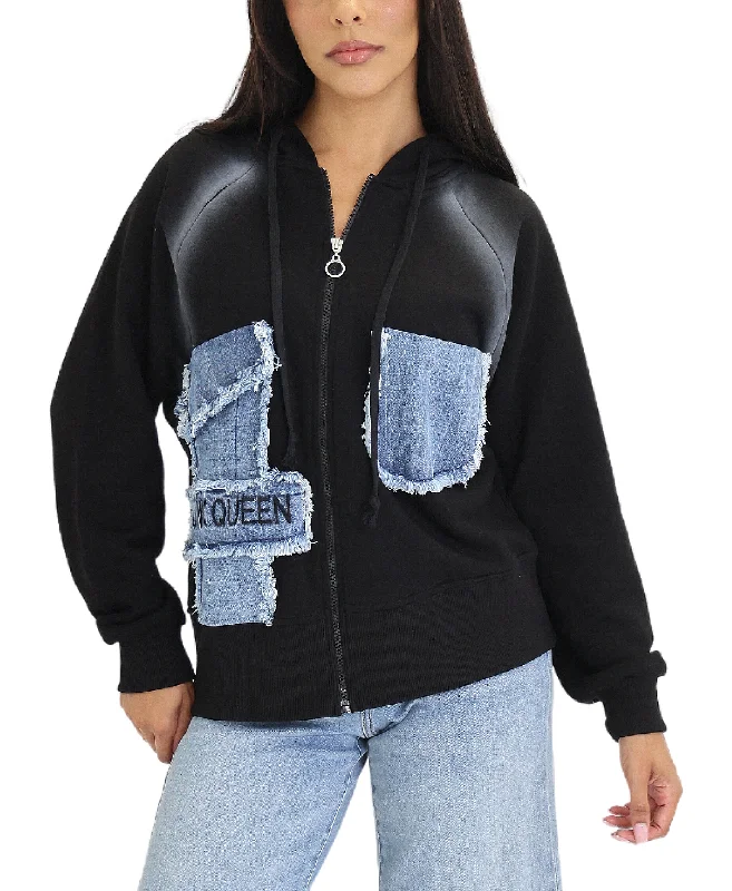 Comfortable Fashion Looks Hoodie w/ Denim