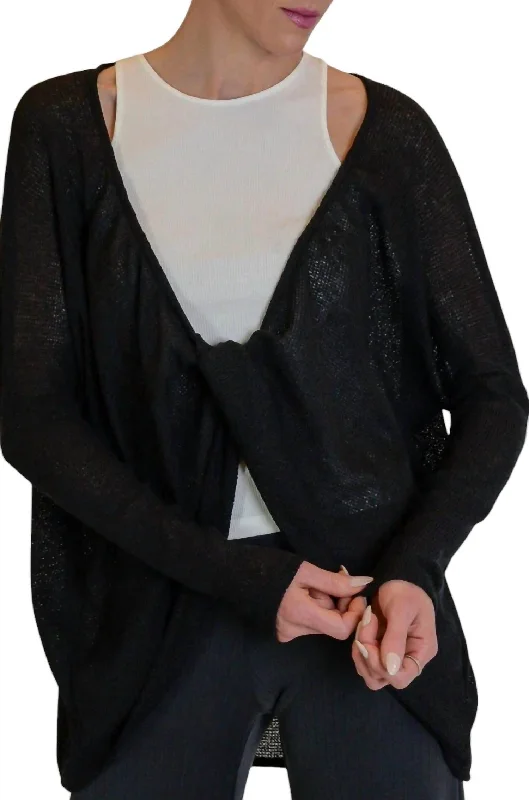 Easygoing Fashion Nele Cardi In Black