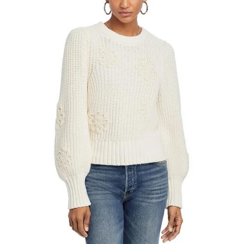 All-Day Style Rails Womens Romy Crochet Long Sleeve Pullover Sweater