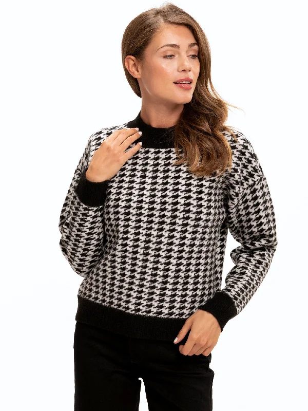 Cozy Knits Elexia Houndstooth Sweater