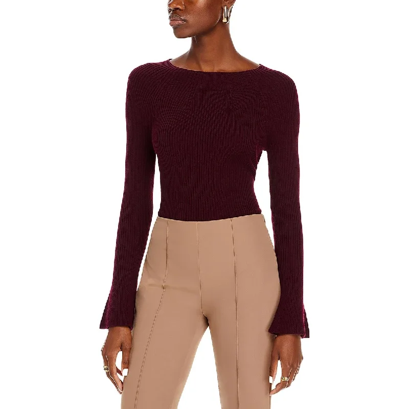Sports And Leisure Kobi Halperin Womens Scoop Neck Ribbed Trim Pullover Sweater