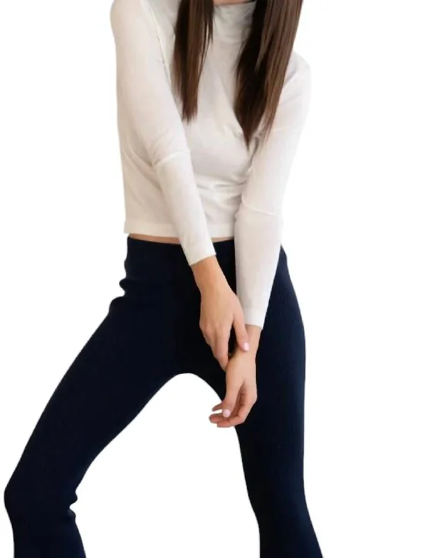 Relaxed Tops Tova Mock Neck Sweater In White