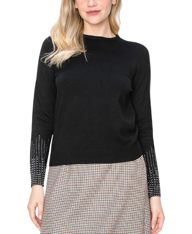 Trendy Dresses Crystal Cuff Sweater