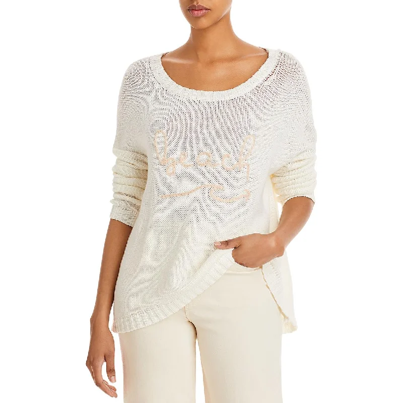 Romantic Temperament Vintage Havana Womens Crewneck Ribbed Pullover Sweater