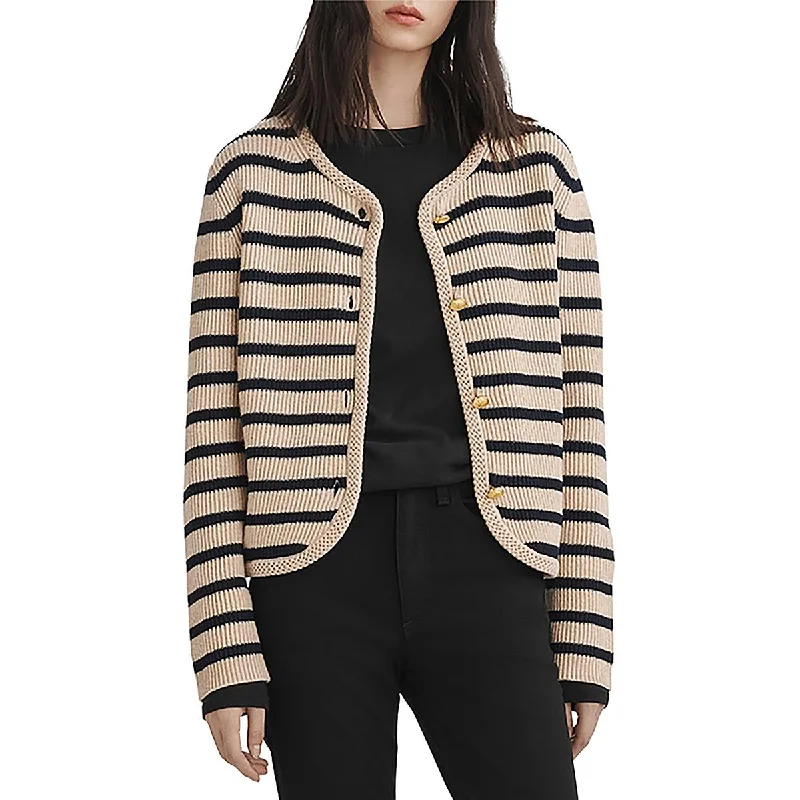 Cozy Knits Rag & Bone Womens Nancy Wool Striped Cardigan Sweater