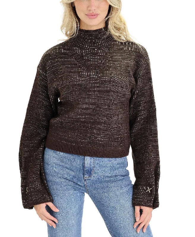 Girl Style Sweater w/ Metal Detail