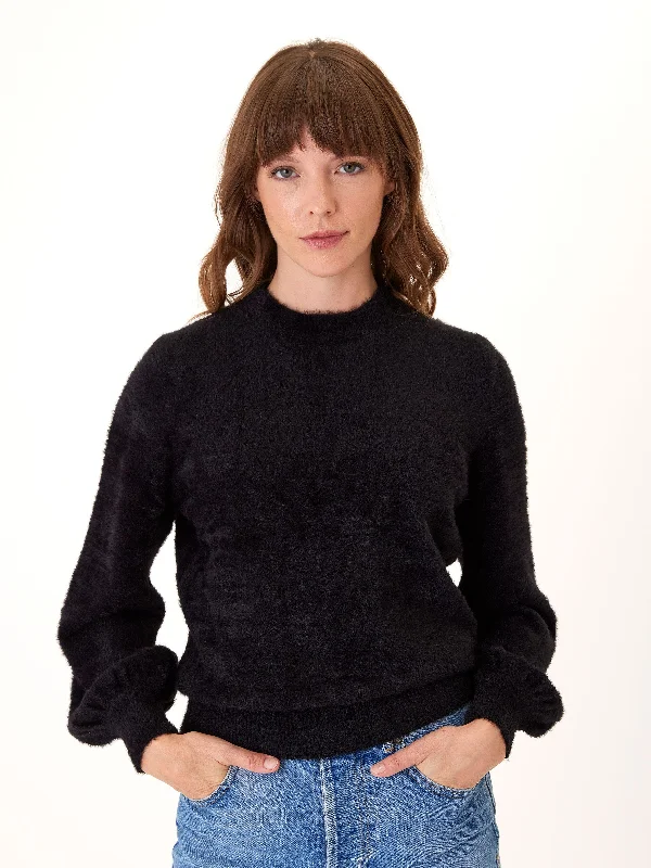 Soft Casuals Clara Fuzzy Pullover Crew Neck Sweater