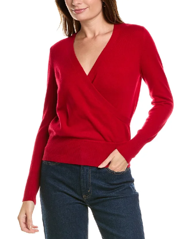 Soft Casuals Forte Cashmere Rib Surplice Cashmere Pullover