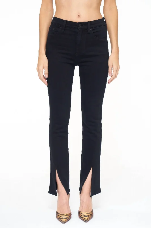 High-quality Design Teagan High Rise Vented Straight Jean In Black