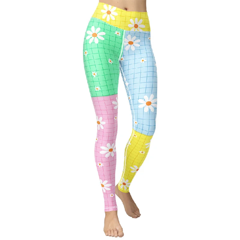 European Plan Pastel Patches Yoga Leggings