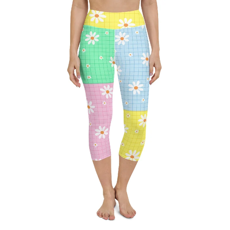 New Products Pastel Patches Yoga Capris