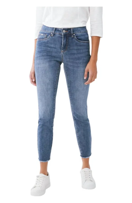 Classic Style Christina Slim Ankle Jeans In Medium Wash