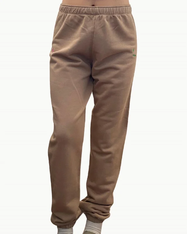Elegant Outline Women's Khei Jogger Pants In Caramel Brown Water