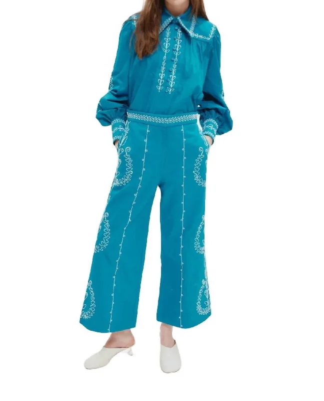 Fashionable In The Times Donovan Corded Pant In Sapphire