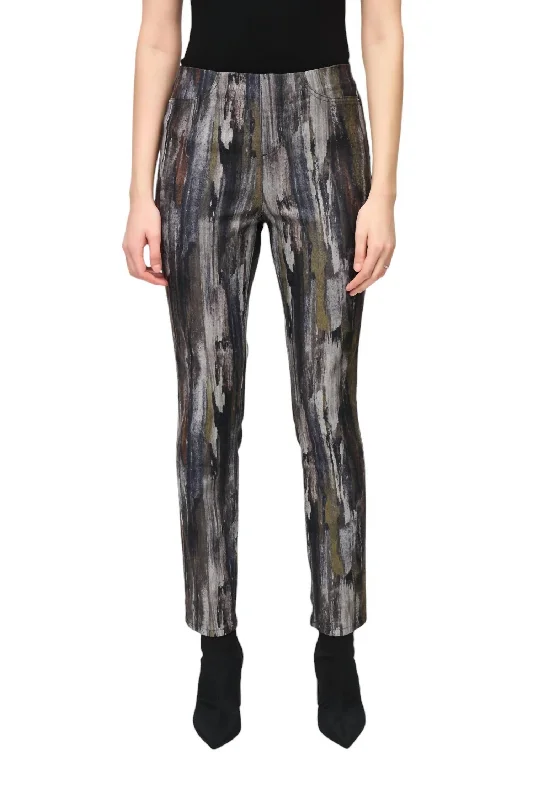 High-end Sense Bohemian Abstract Pant In Multi