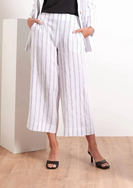 High-end Fashion It's Only Natural Pant In White Linear