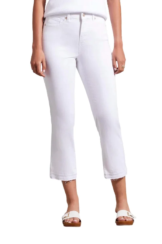 Fashion Must-have Sophia Microflare Crop Jeans In White