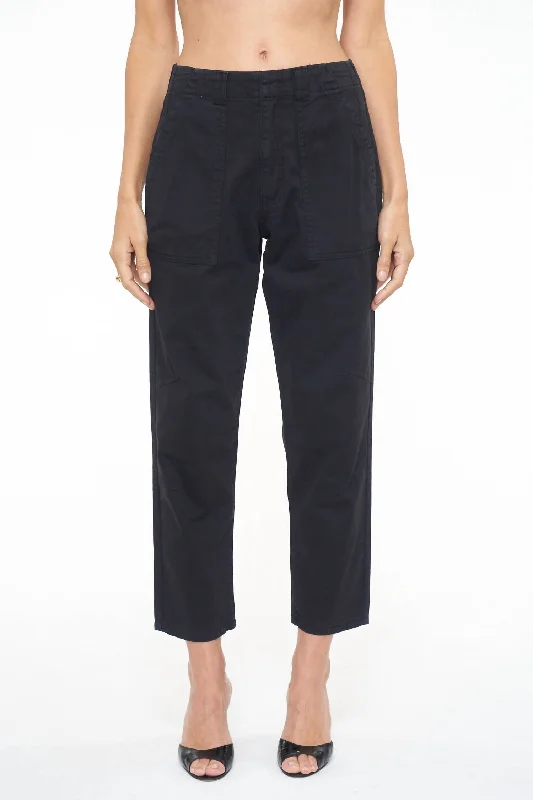 Comfortable Wear Pamela High Rise Straight Trouser In Fade To Black