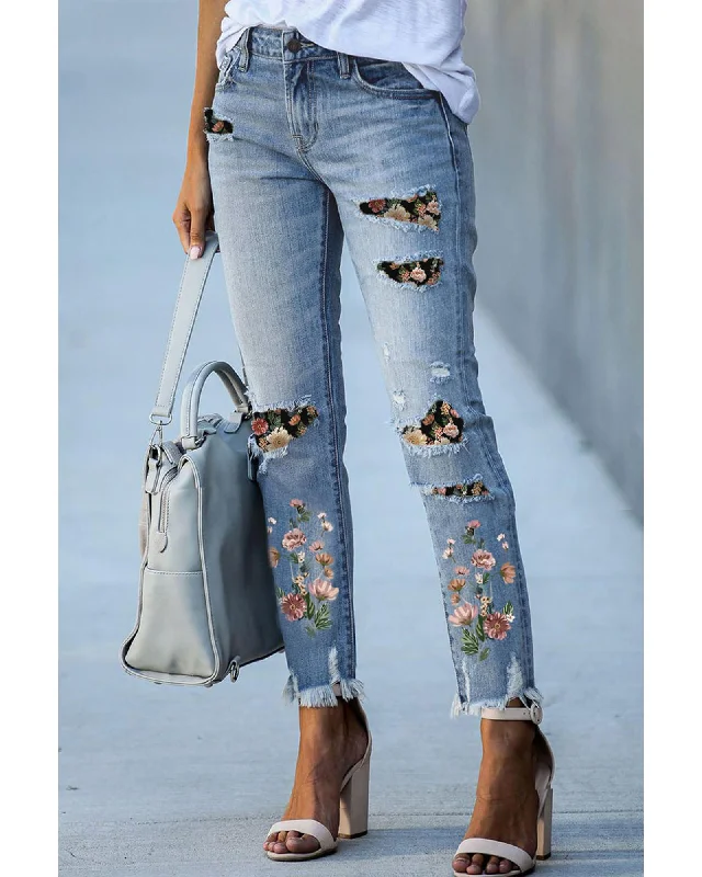 Fresh Comfort Azura Exchange Patch Ripped Skinny Jeans - S