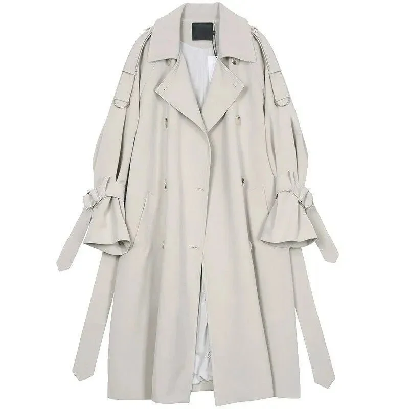 Easy Chic Flared Sleeves Trench Coat For Women