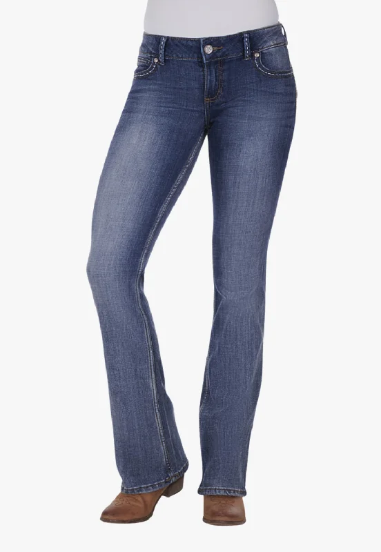 Cozy Layers Wrangler Womens Sadie Low Rise Retro Boot Cut Jean