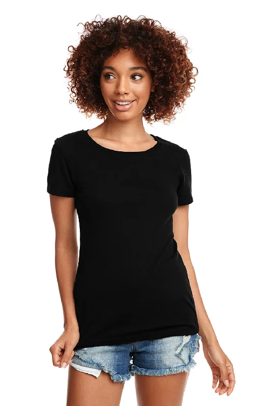 Casual Comfort Wear Next Level Womens Ideal Jersey Short Sleeve Crewneck T-Shirt - Black Casual Comfort Wear Next Level Womens Ideal Jersey Short Sleeve Crewneck T-Shirt - Black