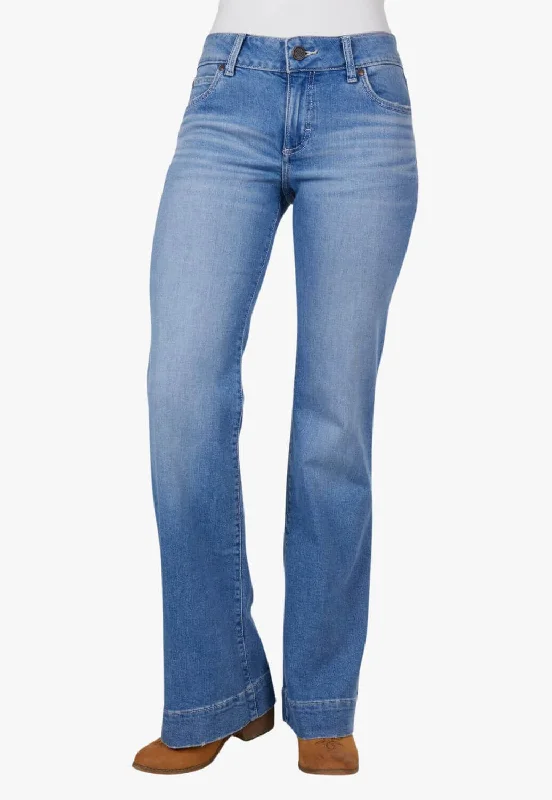 Casual Chic Wear Wrangler Womens Hallie Mae Mid Rise Trouser