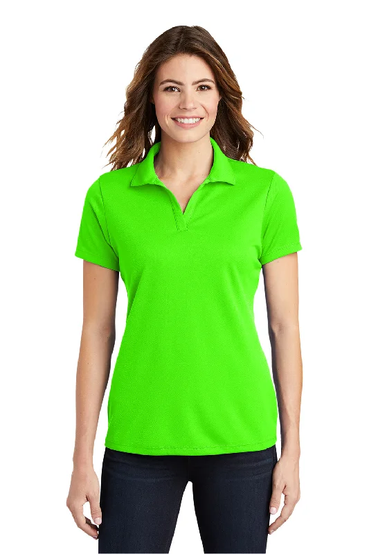 Noble Temperament Sport-Tek Womens RacerMesh Moisture Wicking Short Sleeve Polo Shirt - Neon Green Noble Temperament Sport-Tek Womens RacerMesh Moisture Wicking Short Sleeve Polo Shirt - Neon Green